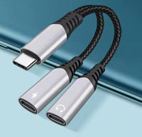 Adaptateur audio 2 en 1 usb C to type C