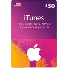 Itunes gift card 30$