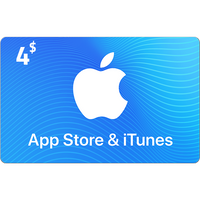 Itunes gift card 4$ appstore&itunes