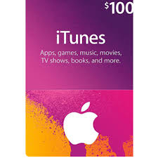 Itunes gift card 100$