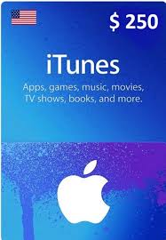 Itunes gift card 250$