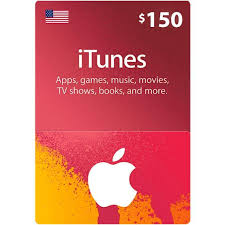 Itunes gift card 150$