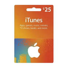 Itunes gift card 25$